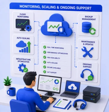 Cloud monitoring infrastructure scaling maintenance support