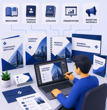 Professional brochure and branding material design creation
