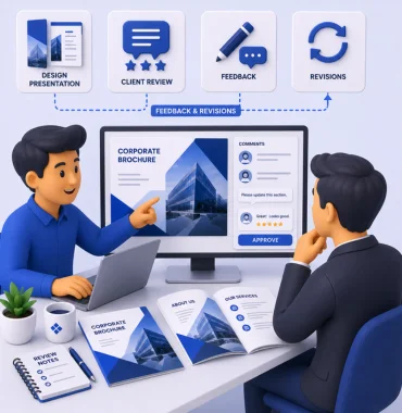 Corporate branding revisions and design presentation