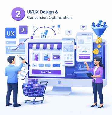 Ecommerce UI UX design and checkout optimization