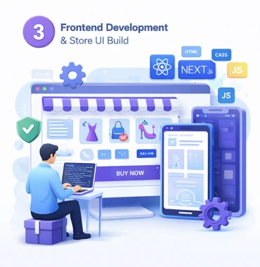 Ecommerce frontend development using React and modern frameworks