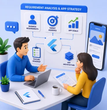 Flutter app requirement analysis mobile application planning