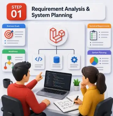 Laravel project requirement analysis business logic planning