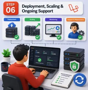 Laravel deployment cloud hosting scaling support maintenance