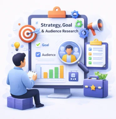 Landing page strategy planning and audience research