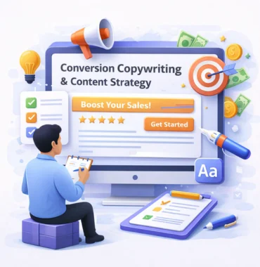 Landing page content writing and conversion copywriting