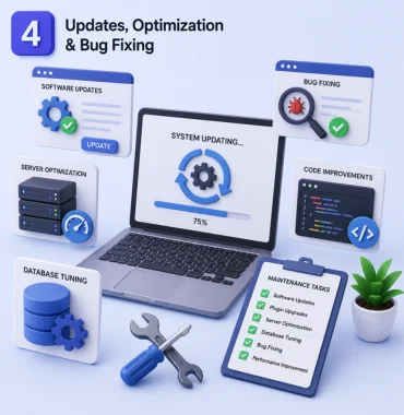 Website updates optimization bug fixing maintenance services