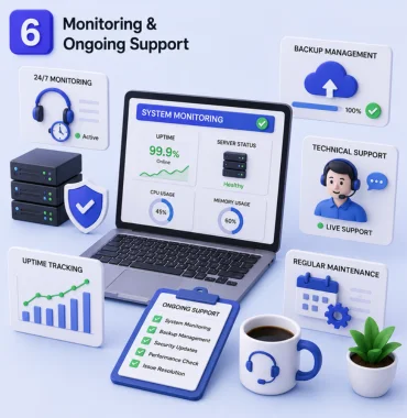 Website monitoring support server maintenance services