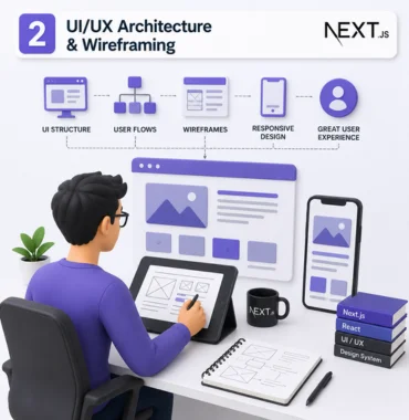 Next.js UI UX wireframe frontend architecture planning