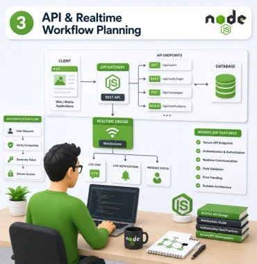 Node.js API dashboard UI UX planning realtime application
