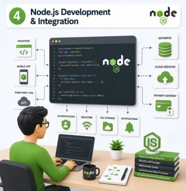 Node.js development API integration backend coding