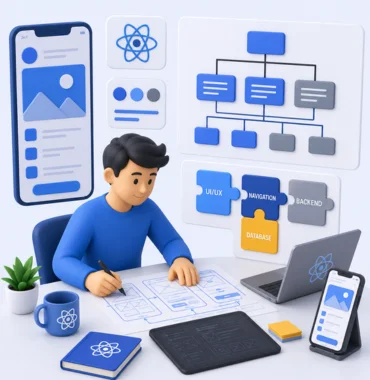 React Native mobile app UI UX architecture planning