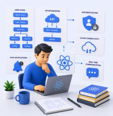 React Native app workflow API integration planning