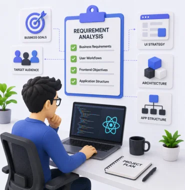 React.js project requirement analysis frontend planning