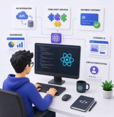 React.js frontend development API integration coding