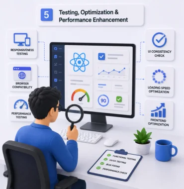 React.js testing frontend optimization responsiveness