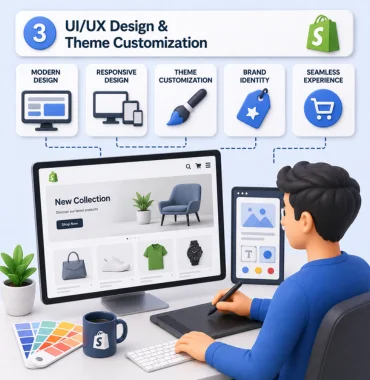 Shopify UI UX design responsive ecommerce website