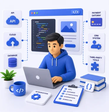 Custom web application development API integration
